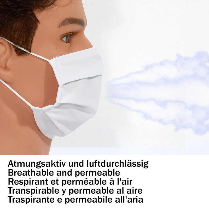 Masketo Mun- och nässkydd polyester vit 5 delar