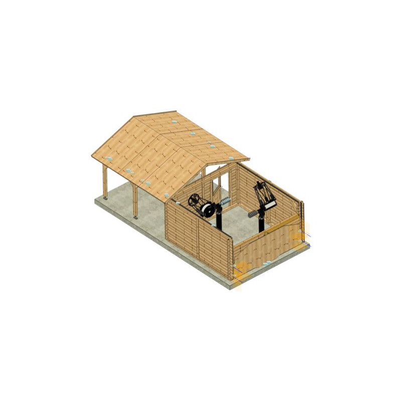 Dome Parts GmbH Observatorium för rullande tak GreenLine Mega med träskydd