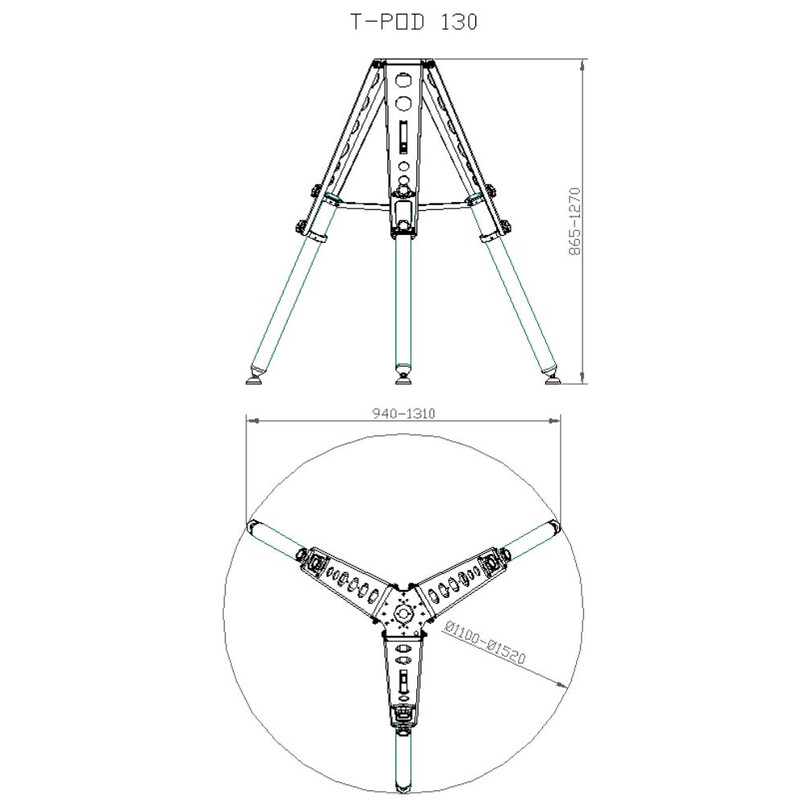 Avalon Stativ T-Pod 130 röd