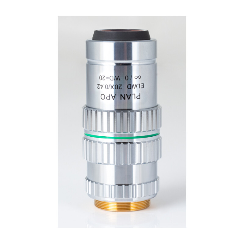 Motic Plant apokromatiskt objektiv PA ELWD 20X/0.420 (bd 20mm) Parfokalitetskorrigering