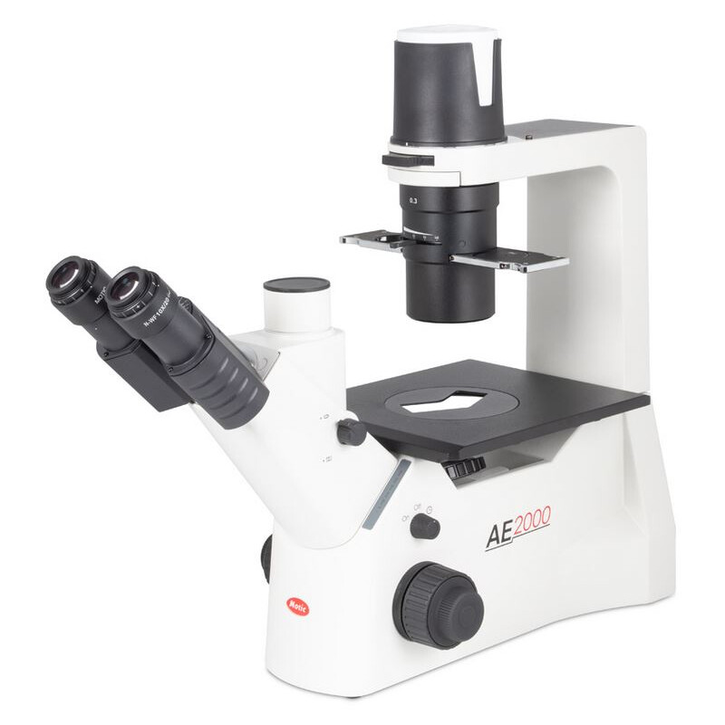 Motic Invert mikroskop AE2000 trino, infinity, 40x-200x, phase, Hal, 30W