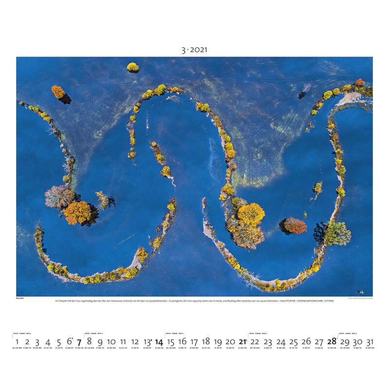 Palazzi Verlag Kalender Världen från ovan 2021