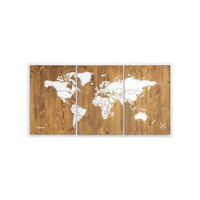 Miss Wood Världskarta Woody Map Wooden 120x60
