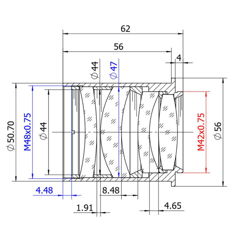 TS Optics Komakorrektor 0,73x 2"