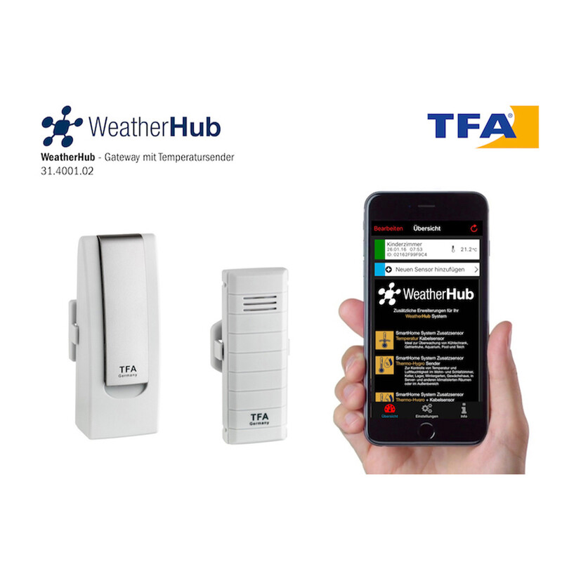 TFA Väderstation Startpaket med WEATHERHUB temperaturtransmitter