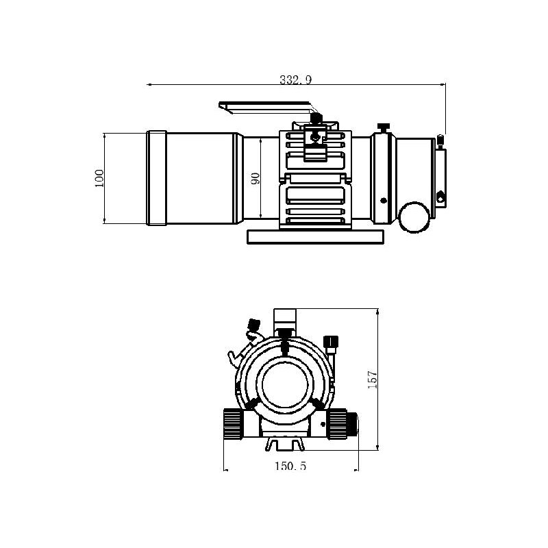 TS Optics Apokromatisk refraktor AP 76/342 EDPH Flatfield OTA