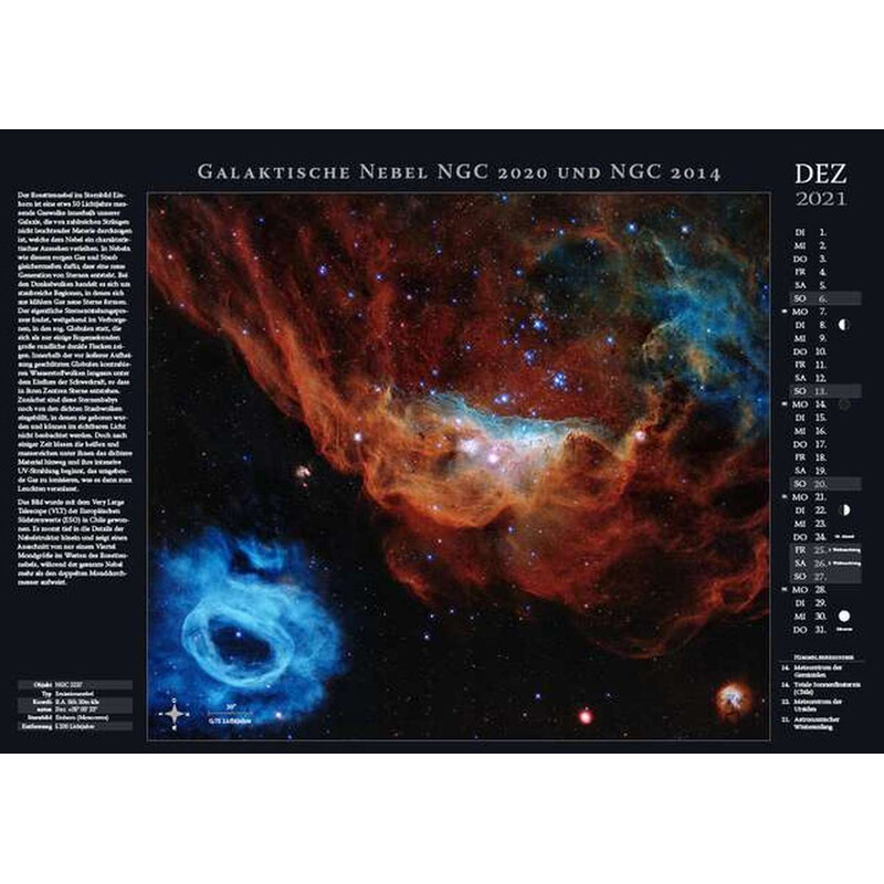 Astronomie-Verlag Weltraum-Kalender 2021