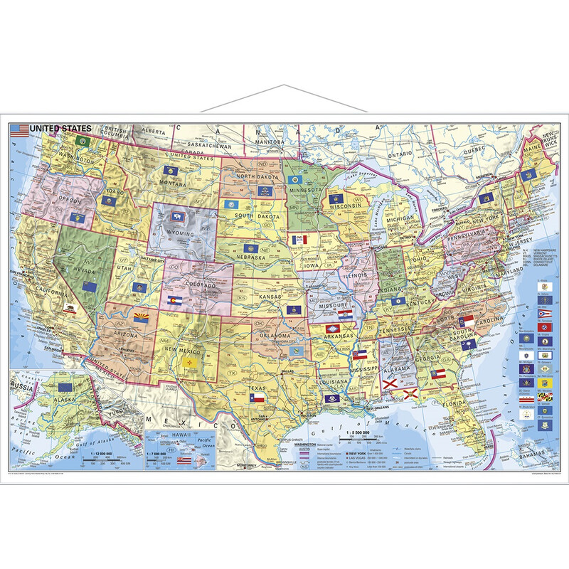 Stiefel Karta USA politiskt med postnummer