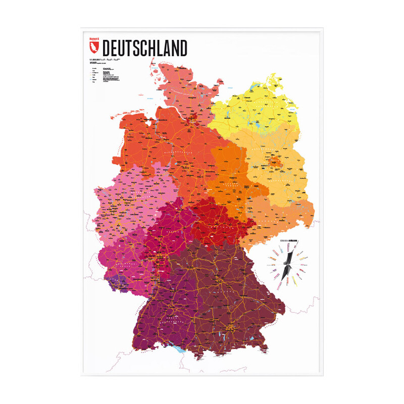 Marmota Maps Karta Deutschland politisch (70x100)