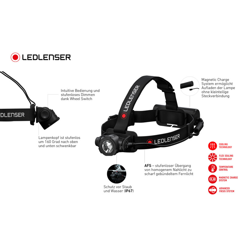 LED LENSER Pannlampa H7R kärna