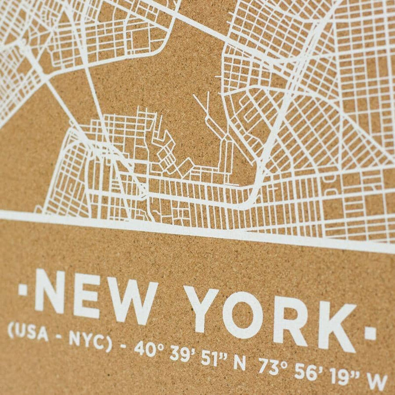 Miss Wood Regionkarta Woody Map Natural New York L White