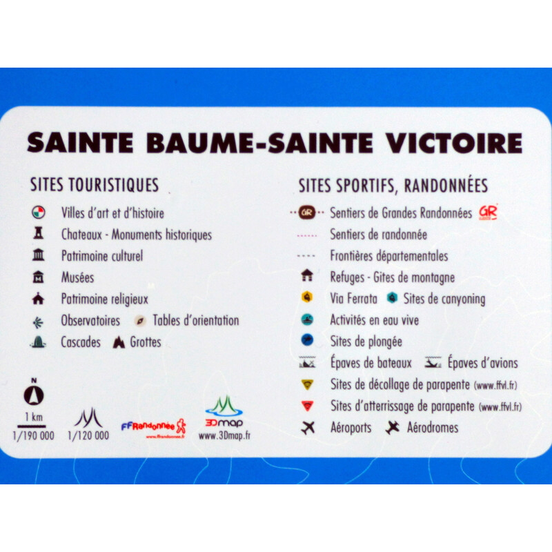 3Dmap Regionkarta Sainte-Victoire et Sainte-Baume