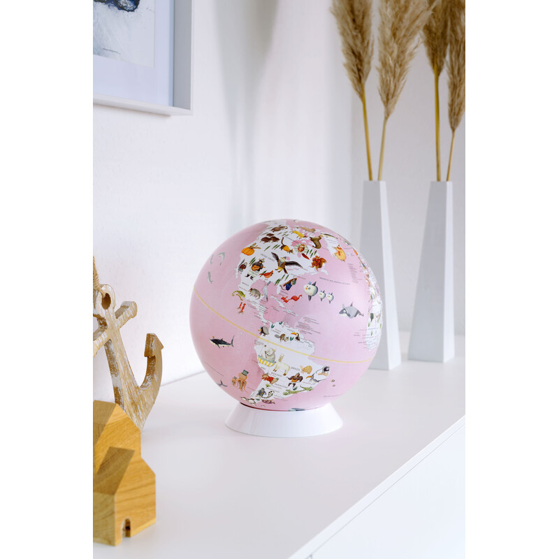 TROIKA Glob Wildlife World Pink 25cm
