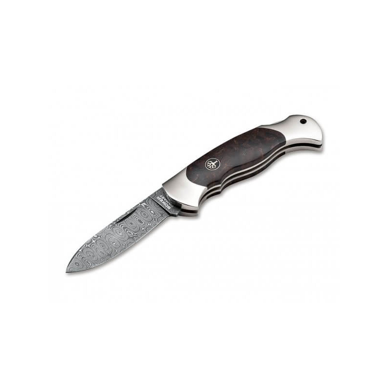 Böker Knivar Scout Spearpoint Burl Björk Damaskus