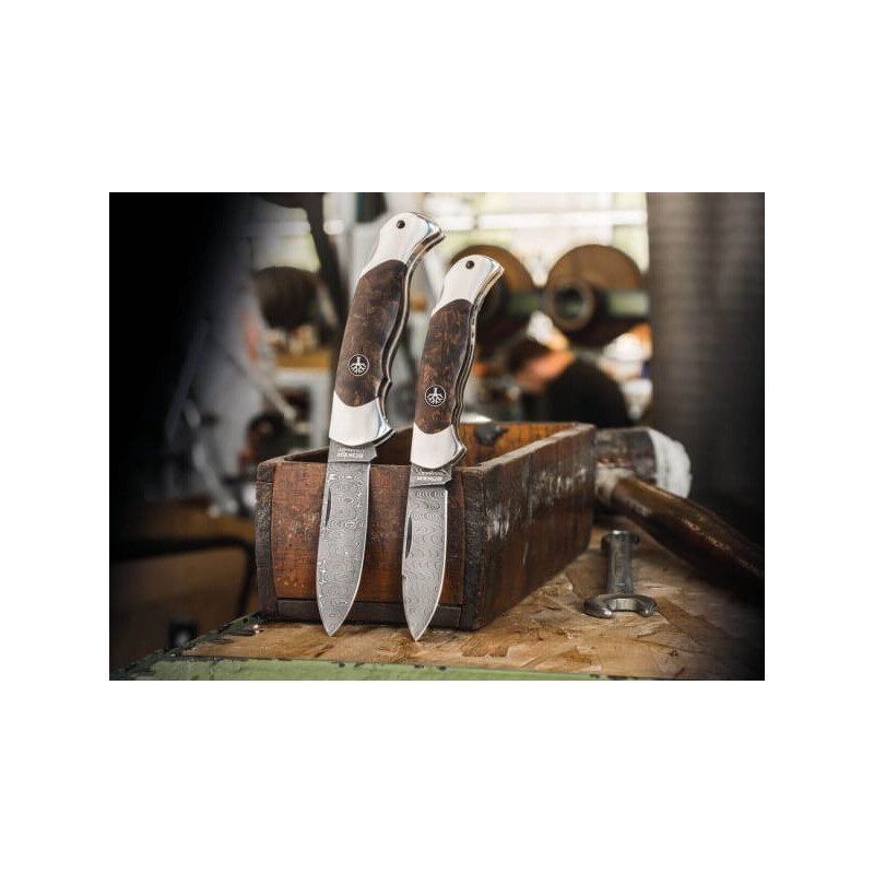 Böker Knivar Scout Spearpoint Burl Björk Damaskus