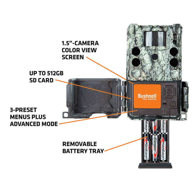 Bushnell Viltkamera 30MP CORE 4KS Tree Bark Camo No Glow, låda 5L