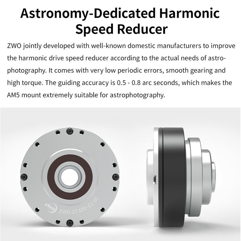 ZWO AM5 Harmonic ekvatoriell montering + stativ i Carbon