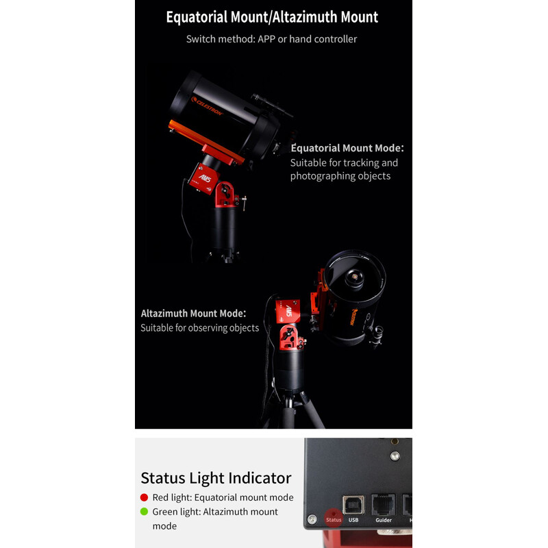 ZWO AM5 Harmonic ekvatoriell montering + stativ i Carbon