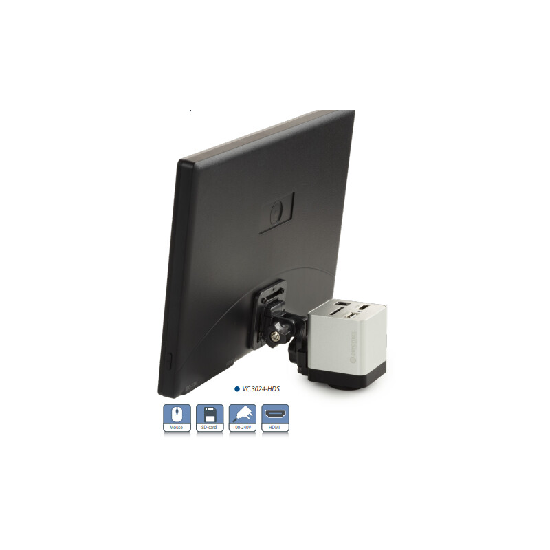 Euromex HD-Mini kamera med skärm, VC.3024-HDS, färg, CMOS, 1/2.8, 2MP, HDMI