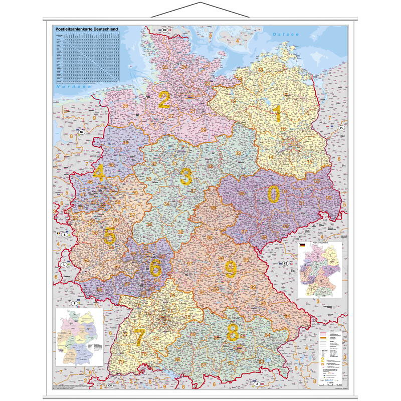 Stiefel Postnummerkarta Tyskland