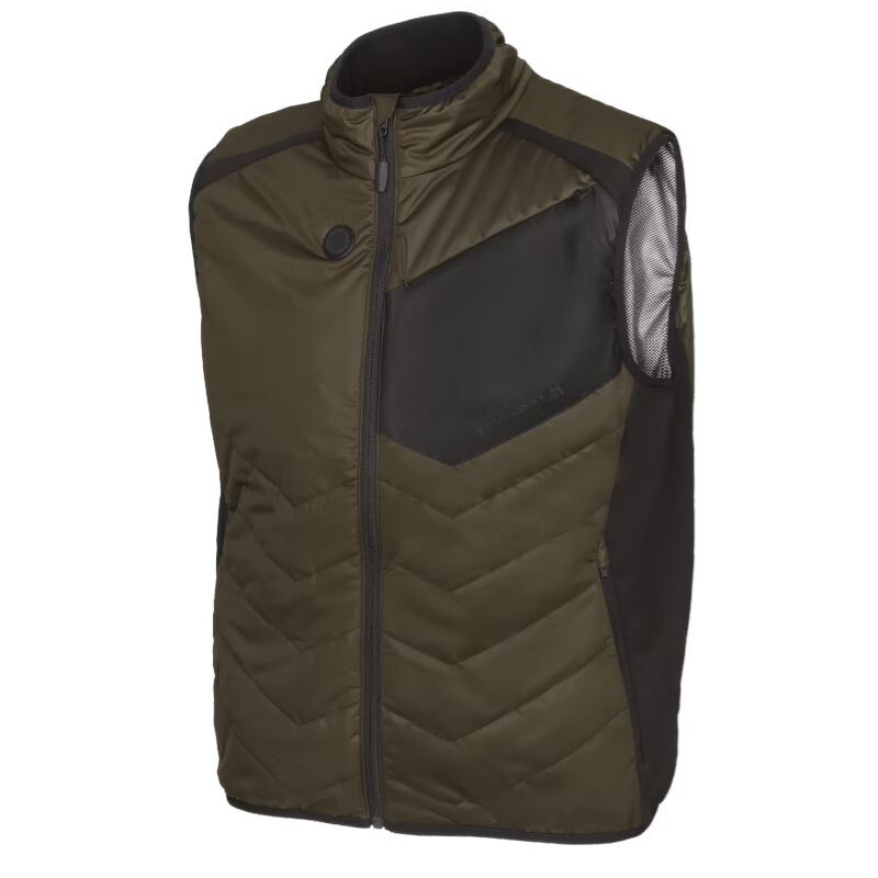Härkila Uppvärmd väst, Willow green/Black, storlek XS
