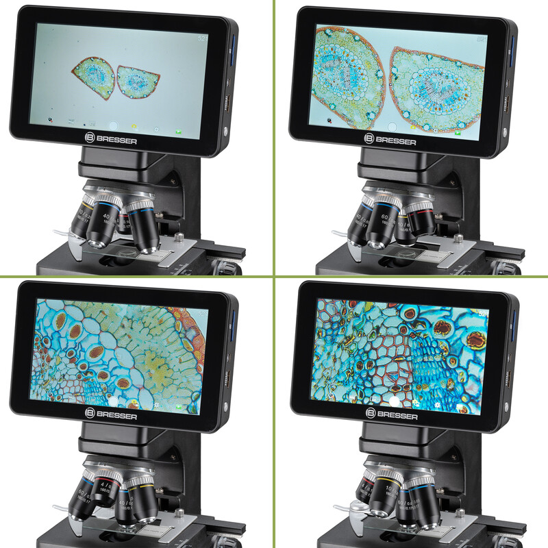 Bresser Researcher LCD Mikroskop, skärm, 40x-600x, DL, LED, 16MP