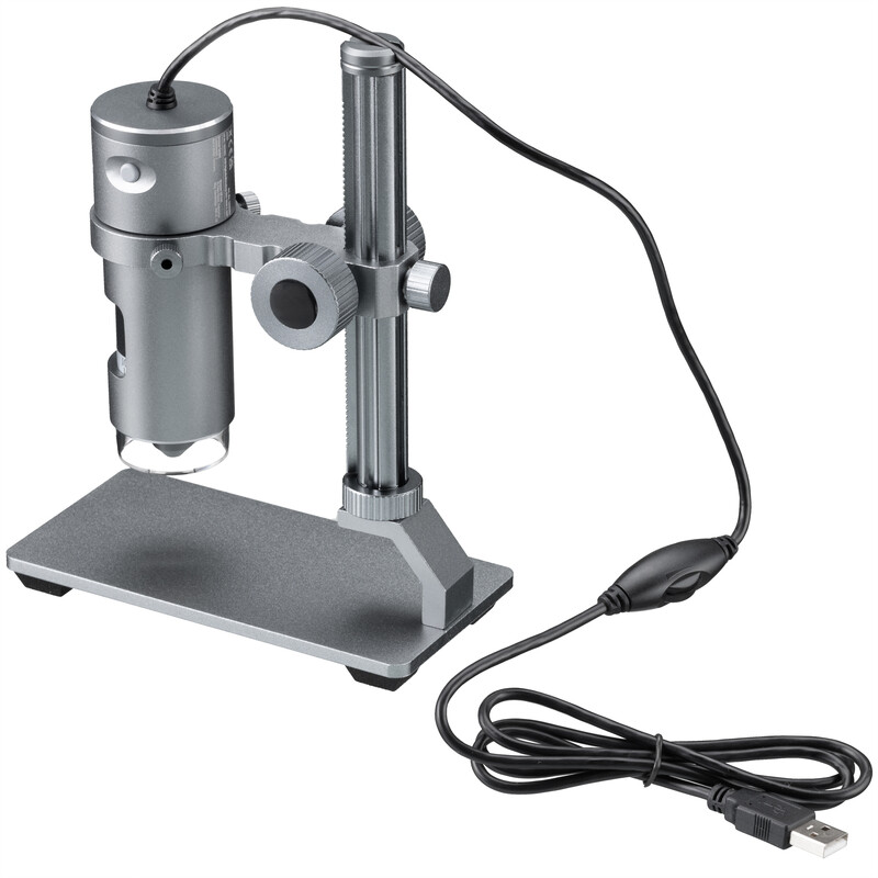 Bresser USB digitalt mikroskop DST-1028, skärm, 10x-280x, AL LED 5,1MP