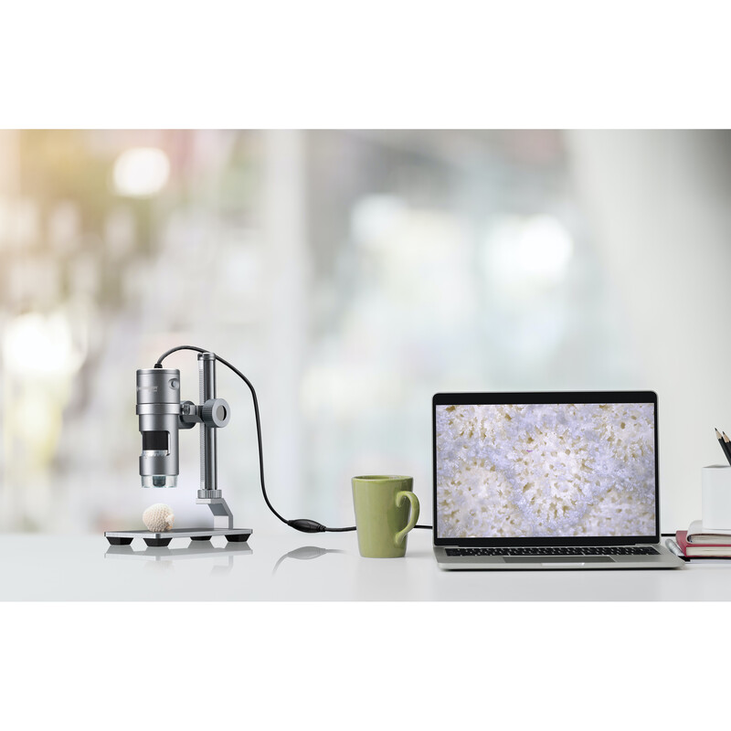 Bresser USB Digitalmikroskop DST-1028, skärm, 10x-280x, AL LED 5,1MP