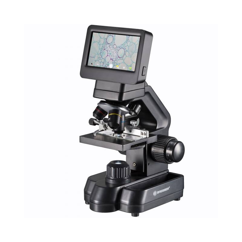 Bresser Biolux Touch, skärm, 30x-1125x, AL/DL, LED, 5 MP, HDMI, mikroskop för skola och hobby