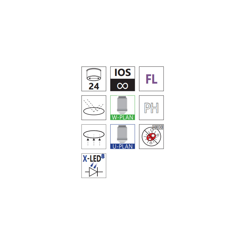 Optika Invert mikroskop IM-5FLD, FL, trino, invers, 10x24mm, AL/DL, LED 5W, 8W m.o. objektiv