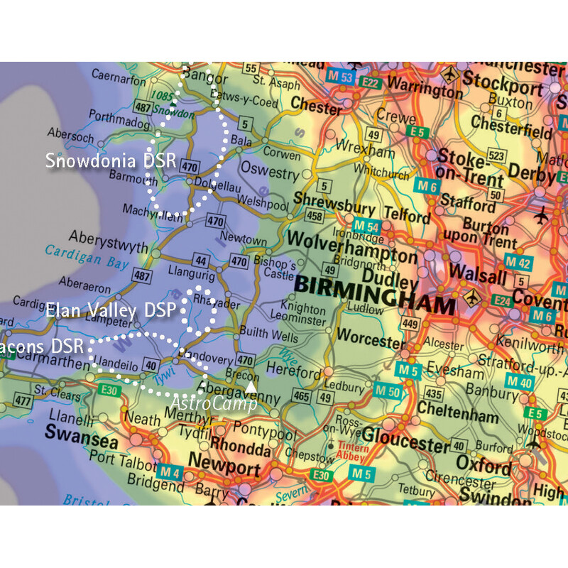 Oculum Verlag Kontinentkarta Sky Quality Map Europe