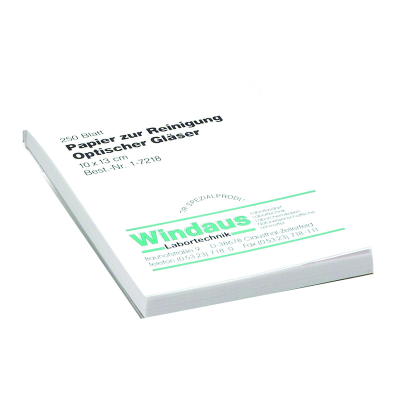 Windaus Papper för rengöring av linser, block med 250 ark 10x13 cm