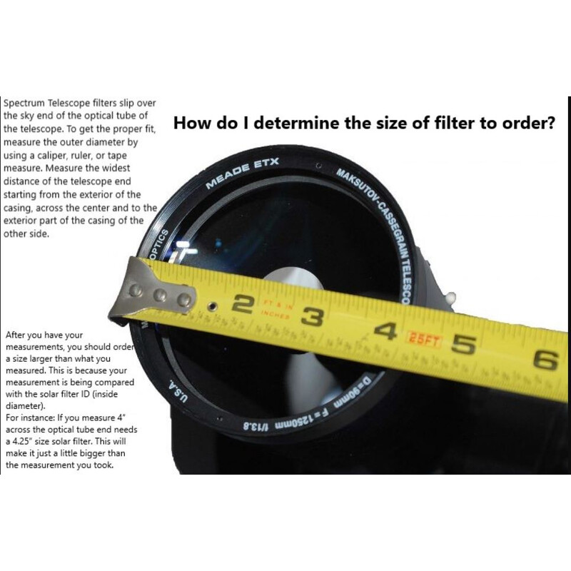 Spectrum Telescope Filter Glass Solar 293mm