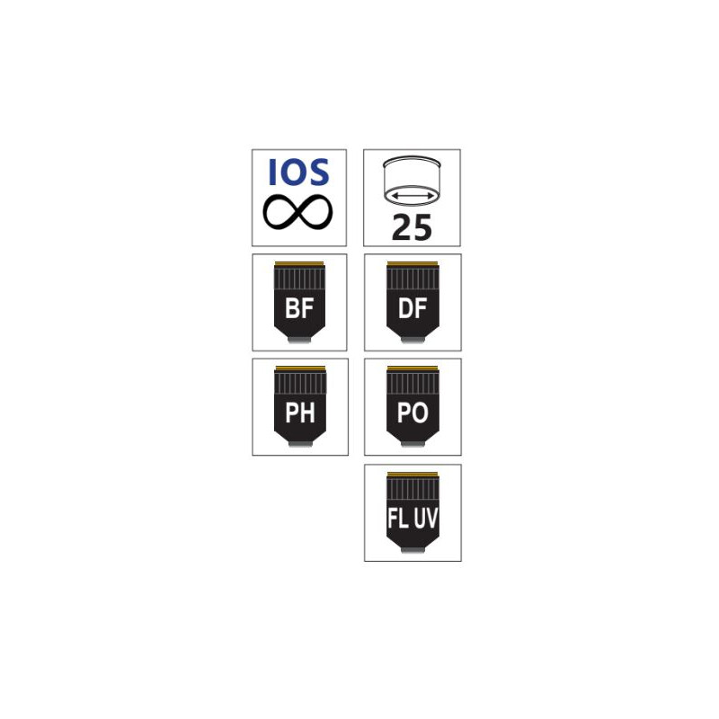 Optika Objektiv IOS U-PLAN F (Semi-Apo) PH 4x/0,13, M-1320