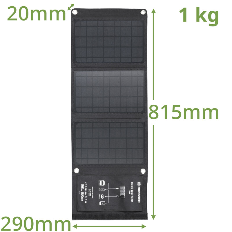 Bresser Mobile solcellsladdare 21 Watt