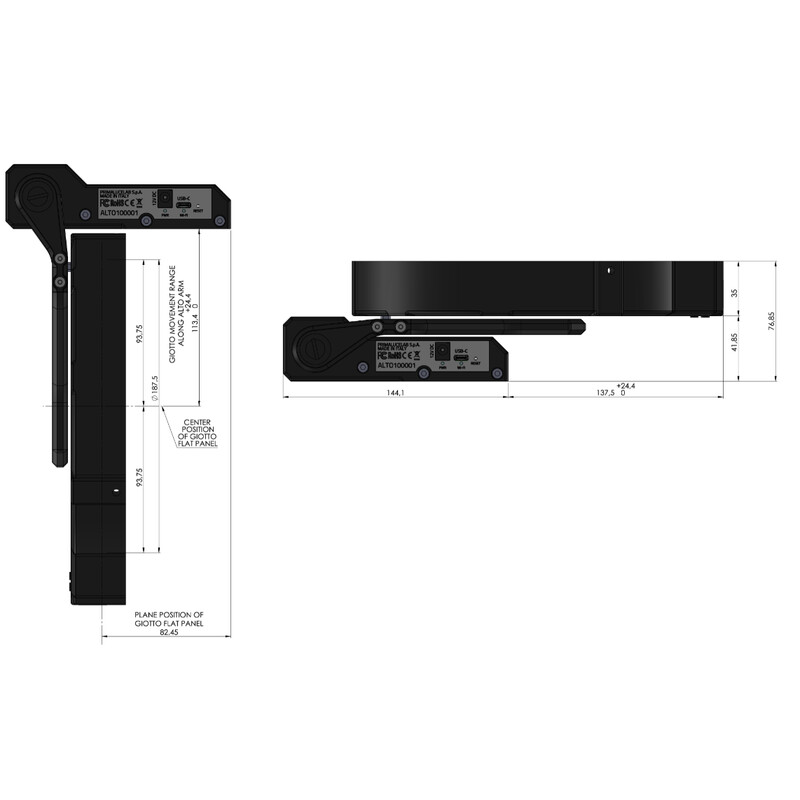 PrimaLuceLab Flatfield-mask GIOTTO 185 med ALTO teleskopiskt skydd