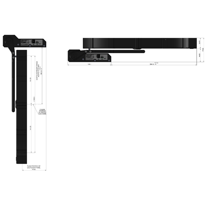 PrimaLuceLab Flatfield-mask GIOTTO 320 med ALTO teleskopiskt skydd