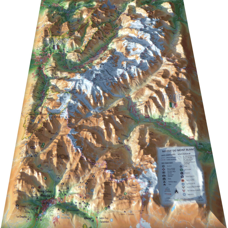 3Dmap Regionkarta Massif du Mont Blanc (41 cm x 61 cm)