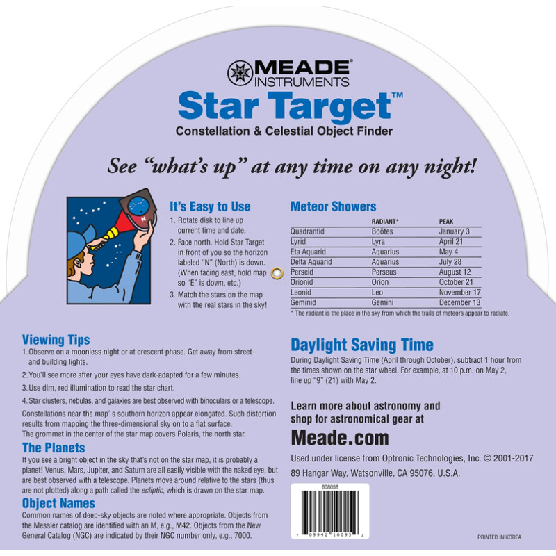 Meade Stjärnkarta planisfär