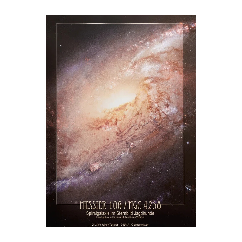 AstroMedia Poster Spiralgalaxen Messier 106