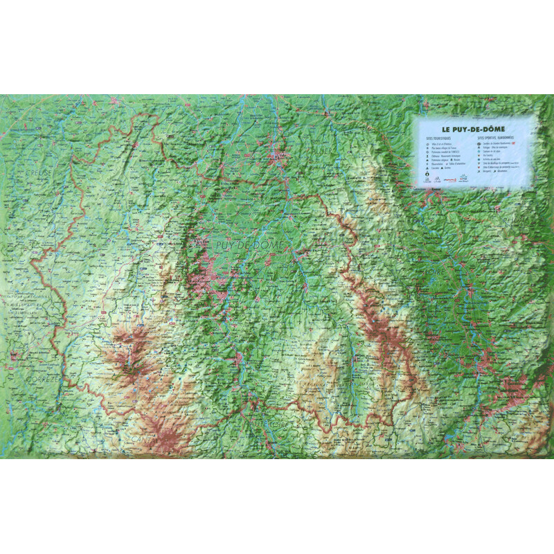 3Dmap Regionkarta Le Puy de Dôme