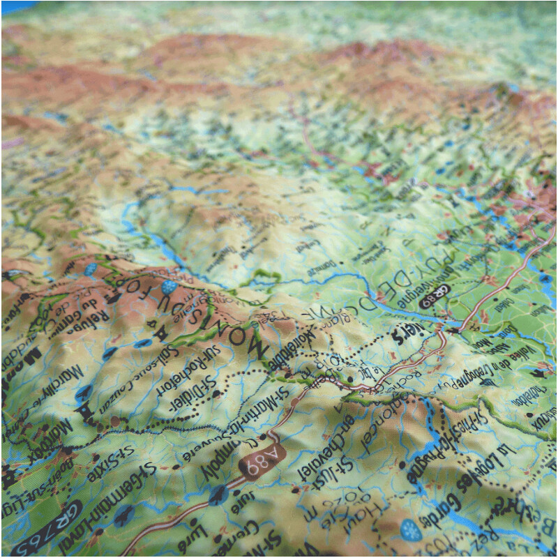 3Dmap Regionkarta Le Massif Central