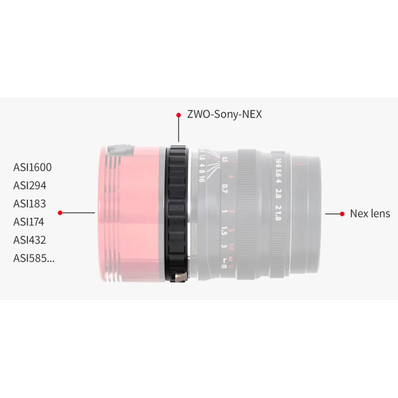 ZWO Objektivadapter Asien / Sony