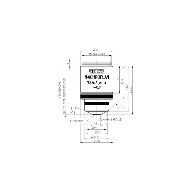 ZEISS Objektiv N-Achroplan 100x/1,25 Olja M27