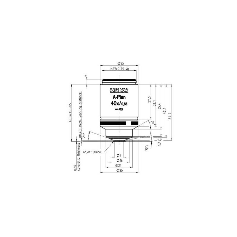 ZEISS Objektiv A-Plan 40x/0,65 M27