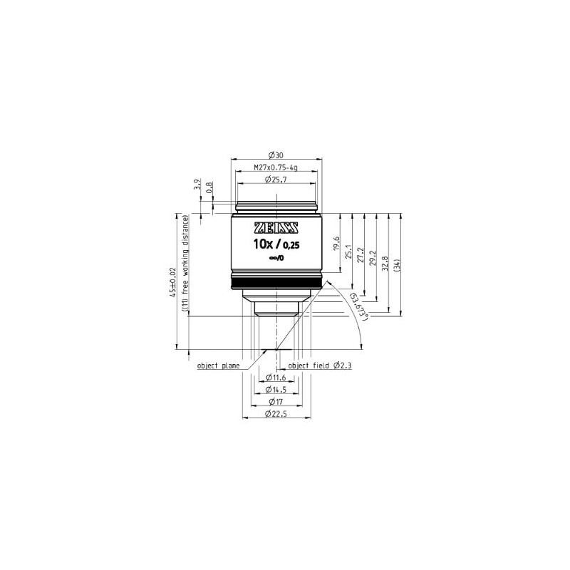 ZEISS Objektiv EC Epiplan 10x/0,25 M27