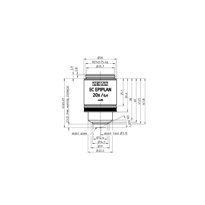 ZEISS Objektiv EC Epiplan 20x/0,4 M27