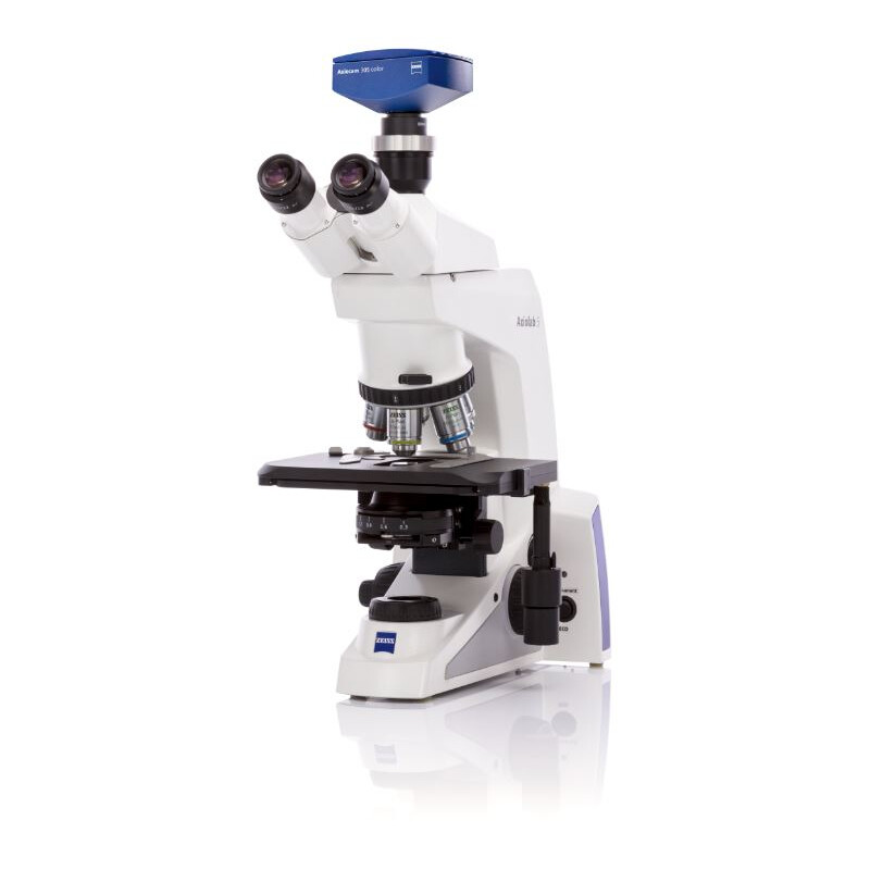 ZEISS Mikroskop , Axiolab 5, trino, infinity, plan, 10x, 40x, 50x, 100x, 10x/22, Dl, LED, 10W, inkl. kameraadapter, mikrobiologi