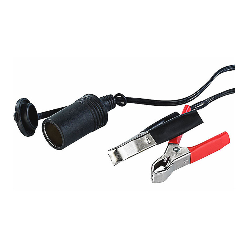 TS Optics Strömkabel kontakt för bilens elsystem/krokodilklämmor 12V 8A