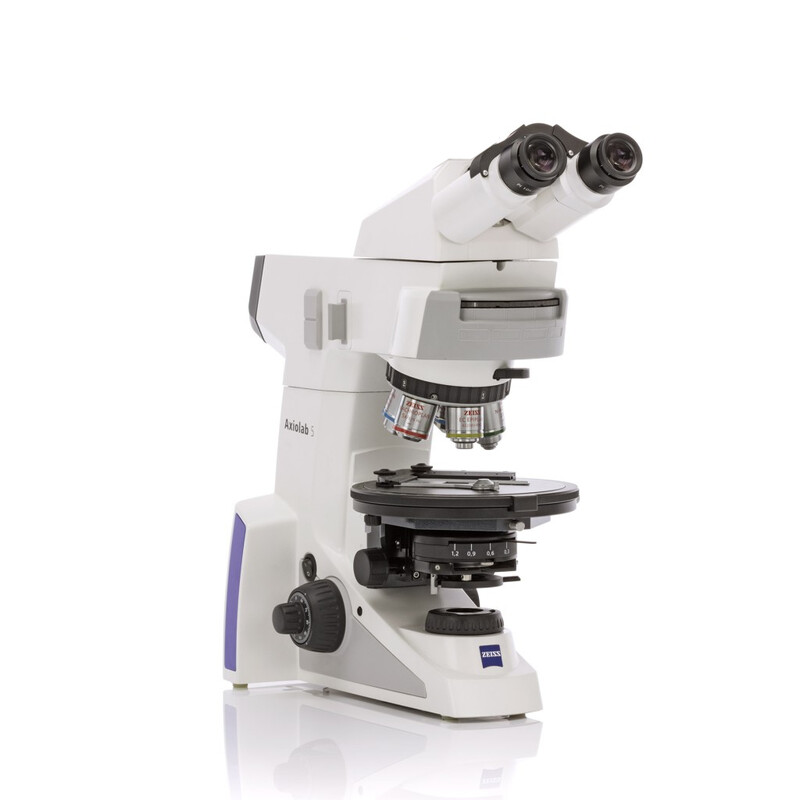 ZEISS Mikroskop Axiolab 5 Pol, bino, infinity, plan, 5x, 10x, 20x, 50x, 10x/22, Dl, LED, 10W, 5xH Polkodad, inkl. polarisationsprov Pol & graticule mikrometer